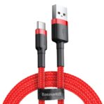Baseus - Data Cable Cafule (CATKLF-U09) - USB to Type-C, 2A, 3m - Κόκκινο
