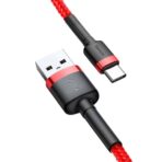 Baseus - Data Cable Cafule (CATKLF-U09) - USB to Type-C, 2A, 3m - Κόκκινο - Image 4
