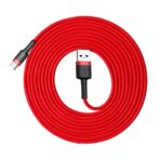 Baseus - Data Cable Cafule (CATKLF-U09) - USB to Type-C, 2A, 3m - Κόκκινο - Image 6
