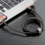 Baseus - Data Cable Cafule (CALKLF-R91) - USB to Lightning, QC3.0, 2A, 3m - Μαύρο / Red - Image 6