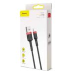 Baseus - Data Cable Cafule (CALKLF-R91) - USB to Lightning, QC3.0, 2A, 3m - Μαύρο / Red - Image 7