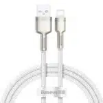 USB-A to Lightning Cable Baseus Cafule Metal Series, 18W, 2.4A, 1m, White CALJK-A02