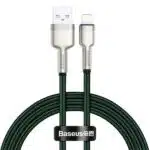USB-A to Lightning Cable Baseus Cafule Metal Series, 18W, 2.4A, 1m, Green CALJK-A06