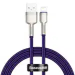USB-A to Lightning Cable Baseus Cafule Metal Series, 18W, 2.4A, 1m, Purple CALJK-A05