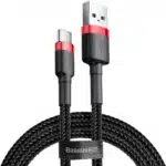 USB-A to USB-C Cable Baseus Cafule, 60W, 3A, 0.5m, Red CATKLF-A91