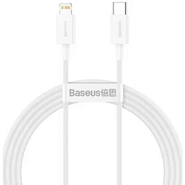 cablu-date-incarcare-1-1671003580 USB-C to Lightning Cable Baseus Superior Series, 20W, 2.4A, 1.5m, White CATLYS-B02 - Image 1