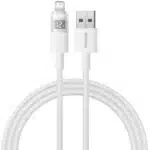 USB-A to Lightning Cable Baseus Display 2, 12W, 2.4A, 2m, White P10382700211-01