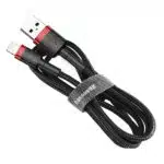 USB-A to Lightning Cable Baseus Cafule, 18W, 1.5A, 2m, Red CALKLF-C19