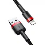 USB-A to Lightning Cable Baseus Cafule, 18W, 2.4A, 0.5m, Red CALKLF-A19