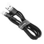 USB-A to Lightning Cable Baseus Cafule, 18W, 1.5A, 1.5m, Grey CALKLF-CG1