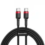 USB-C to USB-C Cable Baseus Cafule, 60W, 3A, 2m, Red CATKLF-H91