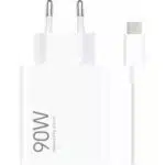 Wall Charger Xiaomi HyperCharge Combo, 90W, 6.1A, 1 x USB-A, with USB-C Cable, White