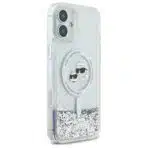 Karl Lagerfeld Case Iphone 16 Plus 6 7" Klhmp16mlgkcsgh Transparent Hard Liquid Glitter Karl&choupette Head Magsafe - Image 4