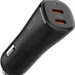 Spigen Arcstation Essential Car Charger Φορτιστής Αυτοκινήτου 50W 2.4A με Θύρες: 2xType-C Μαύρο Χρώμα