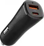 Spigen Essential 48w Car Charger Φορτιστής Αυτοκινήτου 48W 2.4A με Θύρες: 1xUSB 1xType-C Μαύρο Χρώμα