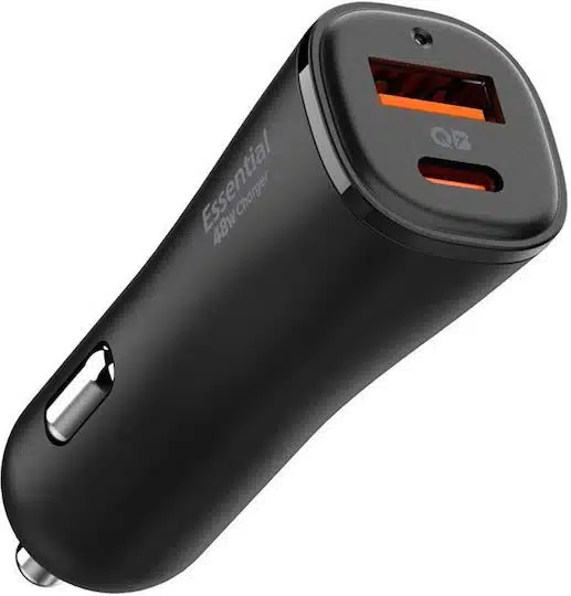 xlarge_20240916134805_spigen_fortistis_aytokinitou_mayros_me_thyres_1xusb_1xtype_c_acp08447 Spigen Essential 48w Car Charger Φορτιστής Αυτοκινήτου 48W 2.4A με Θύρες: 1xUSB 1xType-C Μαύρο Χρώμα - Image 1